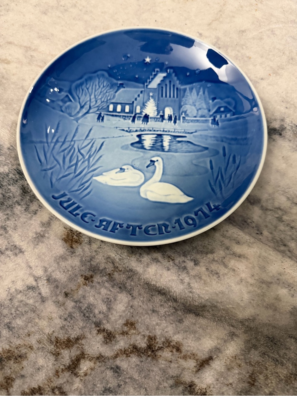 Cioenhagen B&G Porcelain Denmark Plate "Juleaften 1974"